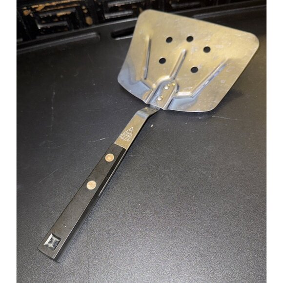 HOUSEHOLD Stainless Steel USA Spatula Turner Flipper 10" Wood Handle - Picture 1 of 16